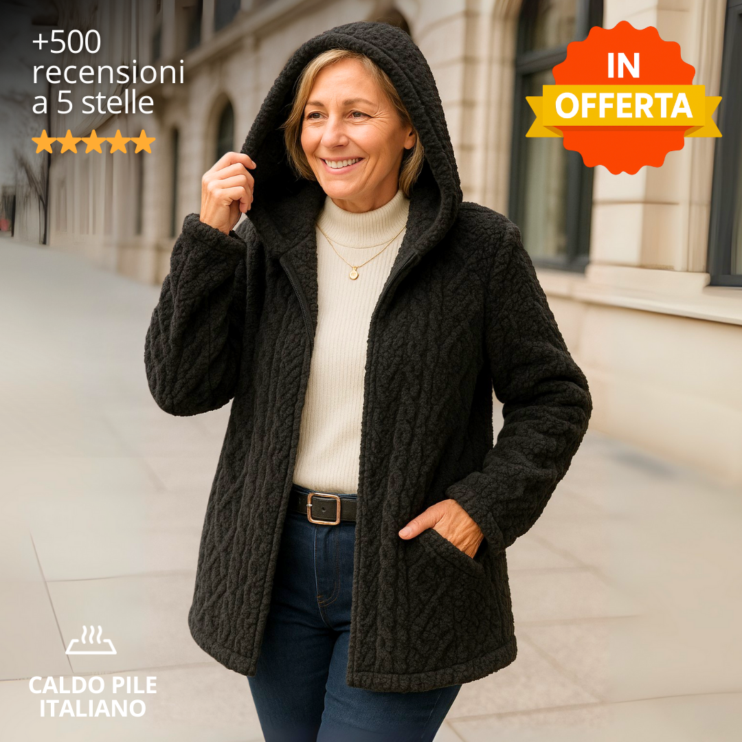Giacca Pile Intreccio Caldo