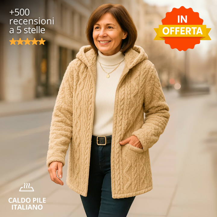 Giacca Pile Intreccio Caldo