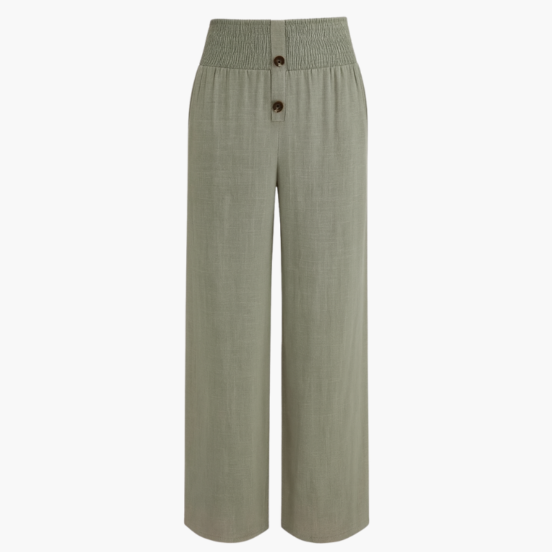 Riana™ - Pantaloni Relaxed a Vita Alta