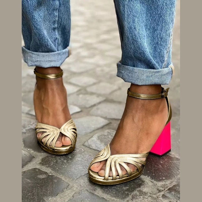 Soise™ | Eleganti sandali con cinturino alla caviglia e punta aperta per uno stile sofisticato