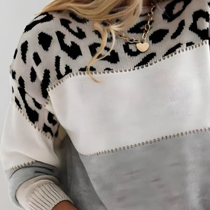 Charlene | Maglione Casual con Stampa Leopardata