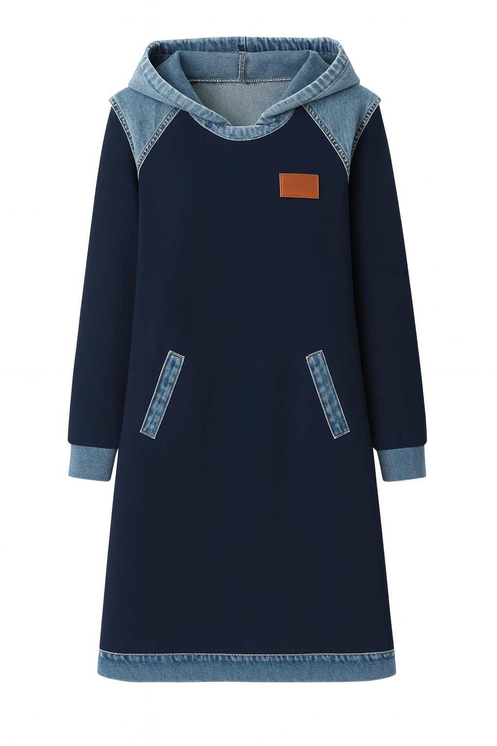 NIVOLA | Vestito in denim con cappuccio