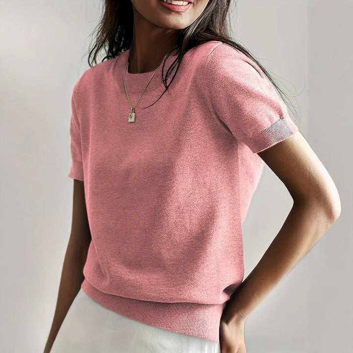 Maglietta basic in maglia